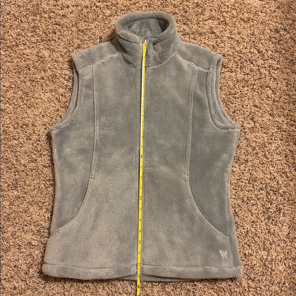 White Sierra Light Gray Fleece Vest - Picture 6 of 7